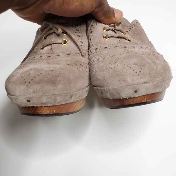 L' AUTRE CHOSE Lace-up Wingtip Leather Mule 6.5. - Picture 5 of 7